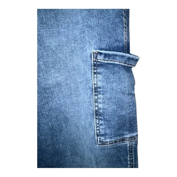 Kut From The Kloth Jodi High Rise Wide Leg  Blue Denim Women's Jeans  Size 12 - Picture 2 of 16